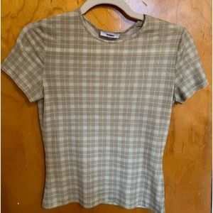 Miaou Mini Tee - Baby Plaid Limon Size M